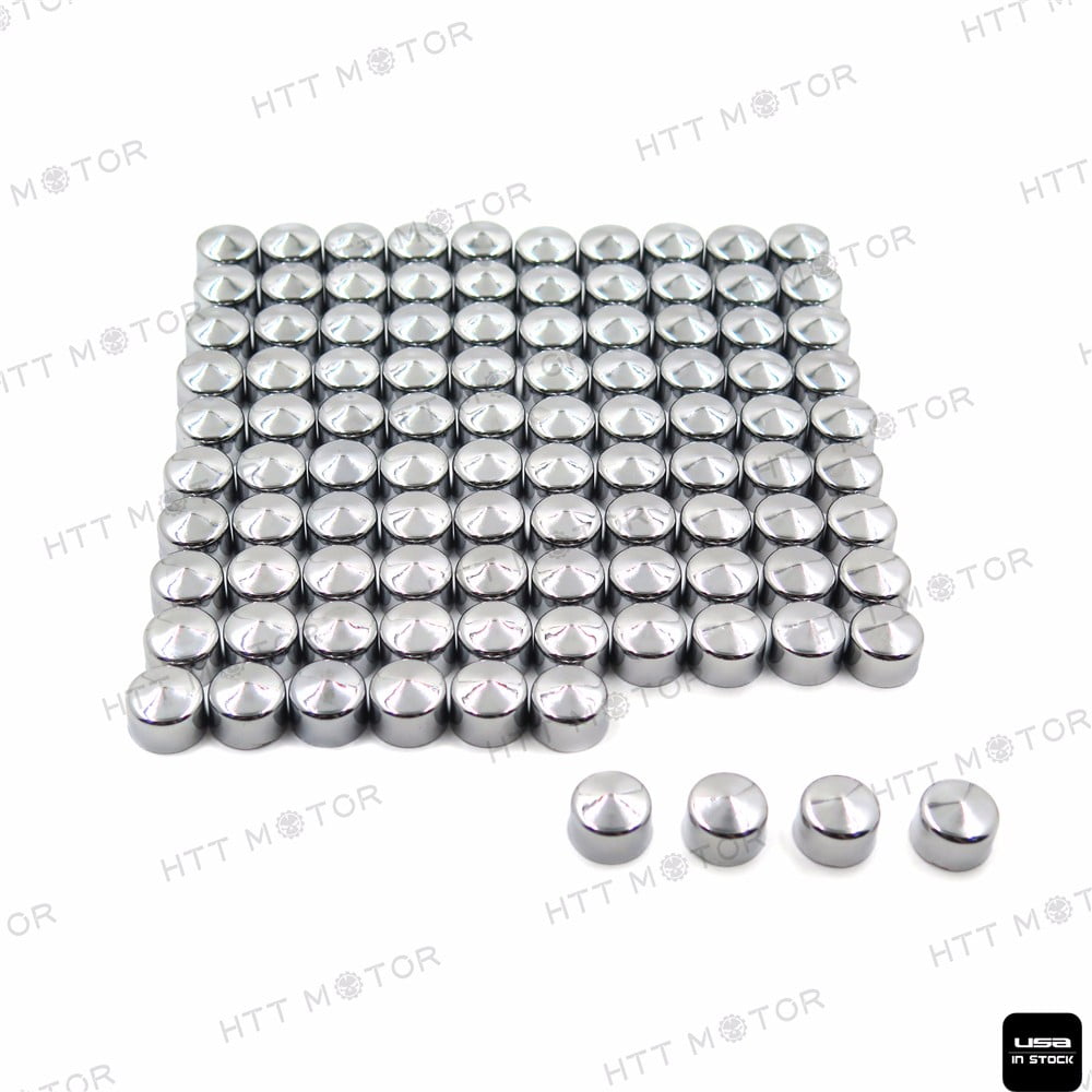 BBUT 20 Piece 1/4 INCH CHROME ALLEN BOLT TOPPERS COVERS CAPS HOT DOMES FOR HARLEY Hardware 