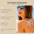 thumbnail image 2 of Face & Body Sunscreen, SPF 50+ PA++, Nourishes and repairs the skin, prevents sun spots, applies to the face and body, Lightweight and quickly absorbed（3.53 oz）, 2 of 5