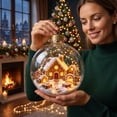 thumbnail image 7 of JHRGJIO Glowing Christmas Story Ornament, Light-Up Mini Holiday Scene Accent, Warm LED Light for Home Display Christmas Decorations Winter Decor Tabletop Decoration, 7 of 7