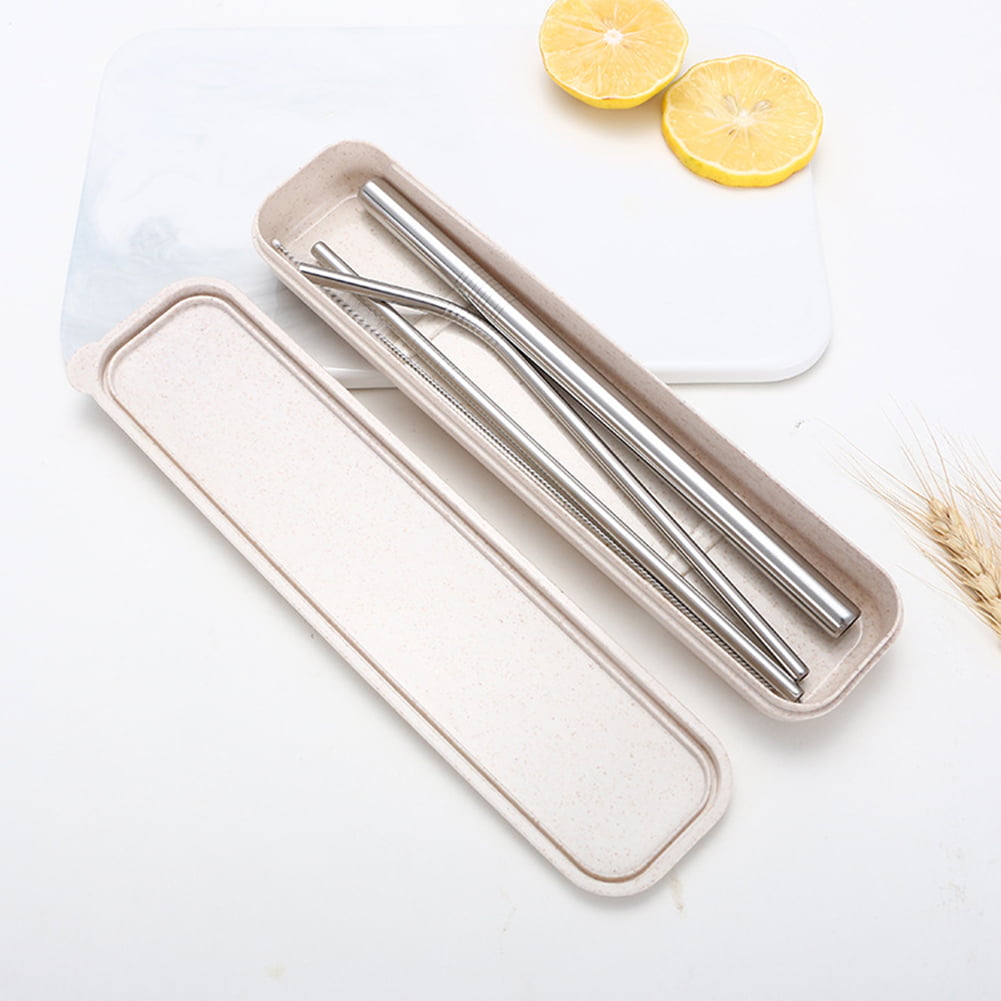 3Pcs Reusable Stainless Steel Straight Boba Bubble Tea Drinking Straw 12mm Wide