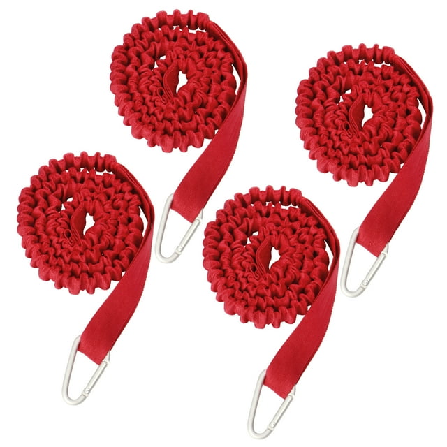 4 Pack Kayak Paddle Leash Lightweight Stretchable Coiled Kayak Rod Leash Lanyard for SUP Boating Canoeing Fishing Kayaking