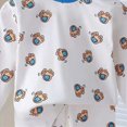 thumbnail image 5 of TOWED22 Fall Outfit Toddler Baby Boy 2 Piece Long Sleeve Cute Print Graphic Crewneck T-Shirt Thick Jogger Pants Round Neck Soft Clothes Set(Blue,2-3 Y), 5 of 7