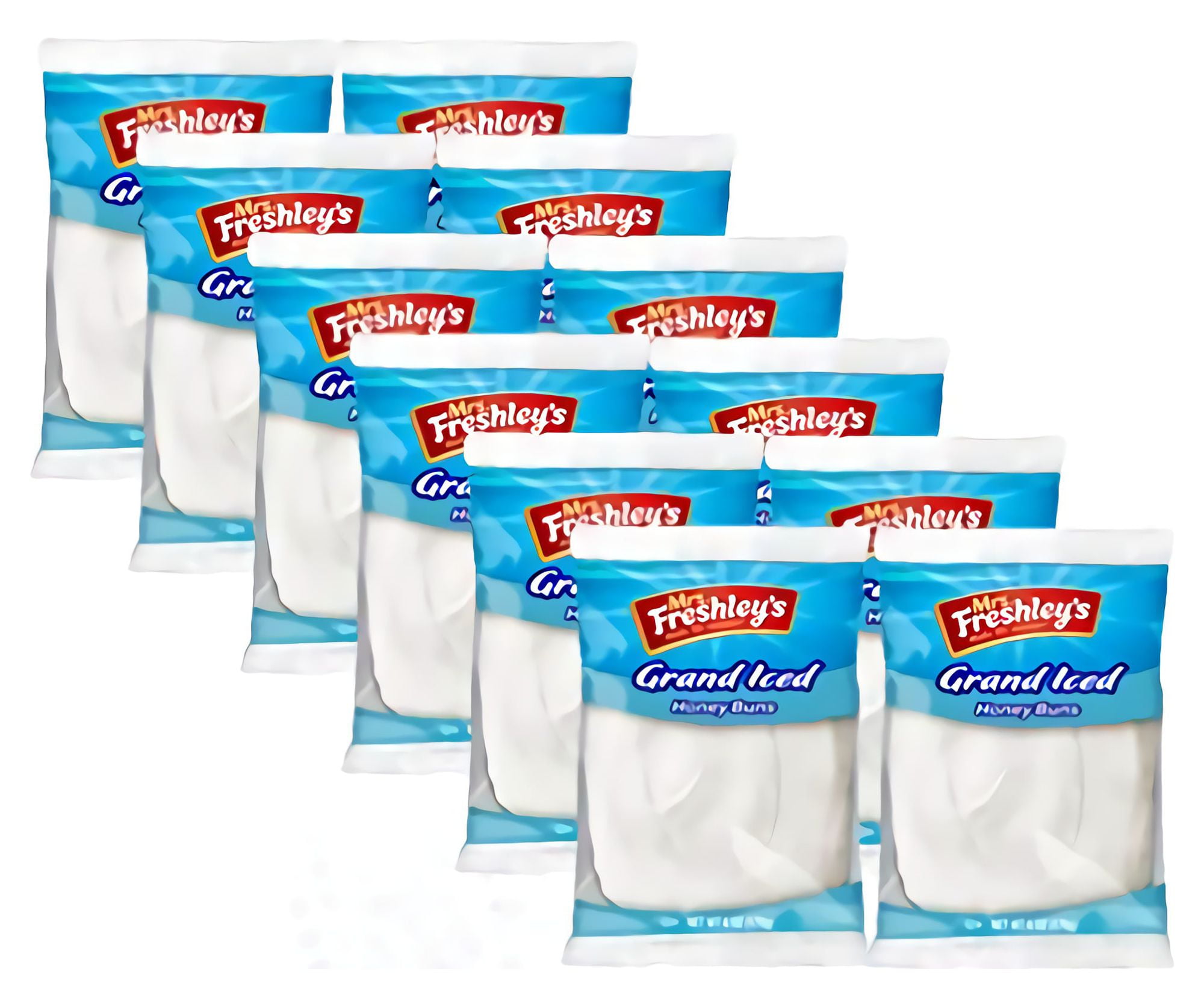 Mrs. Freshley's Grand White Iced Honey Buns, Individually Packaged, 6 oz., Pack of 12