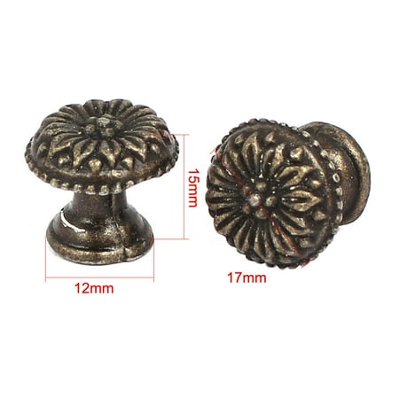 - 8PCS 17mm Dia Cabinet Dresser Door Single Hole Round Alloy Pull Knobs