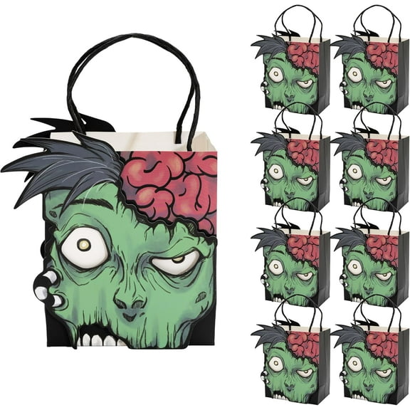 Cheerland Zombie Party Bags for Halloween and Monster Bash Spooky Ghoul Party, 8-Pack