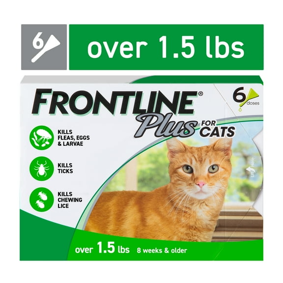 FRONTLINE Plus for Cats and Kittens Flea and Tick Treatment, 6 Count
