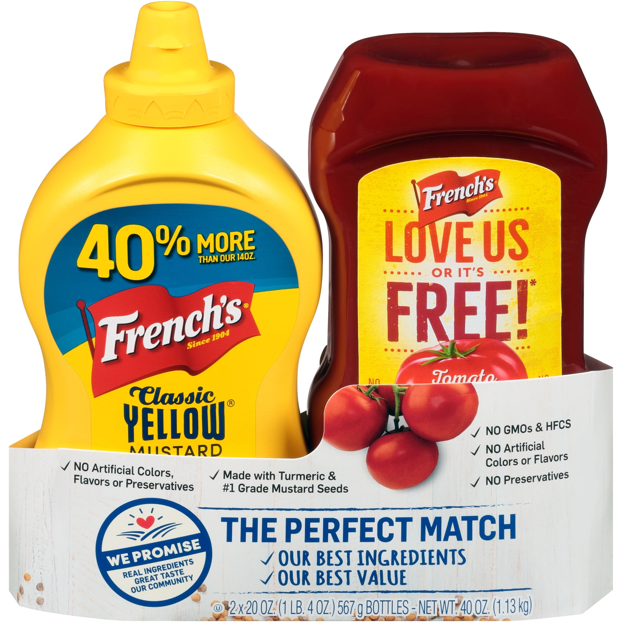 French's The Perfect Match Bundle Classic Yellow Mustard & Tomato