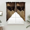 thumbnail image 2 of Swag Valance Curtains for Windows, Western Pubs Light Filtering Kitchen Curtains with Rod Pocket, Vintage Cowboy Countryside Retro Decorative Window Treatment Valances for Living Room, 36x45 - 2 PCS, 2 of 9