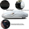 thumbnail image 3 of KOUKOU Car Cover Waterproof All Weather for Automobiles, Size A0 for Sedan up to 177 inch, Silver, 3 of 7