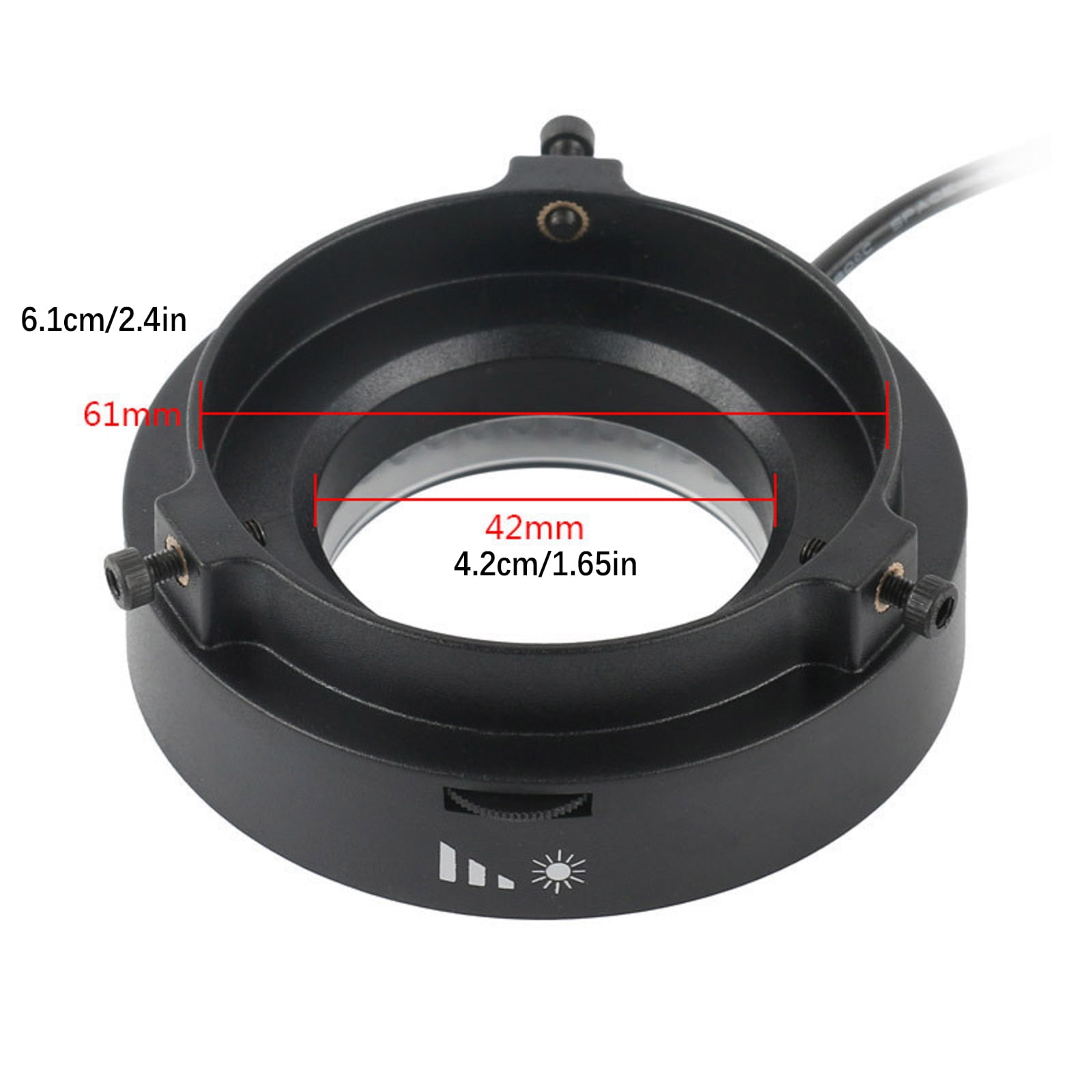 JIAHAOO USB 72 LED Ring Light for Microscopes 18 61mm Lens Adjustable Focus Illuminator Lamp No Flicker Focus Light High Efficiency