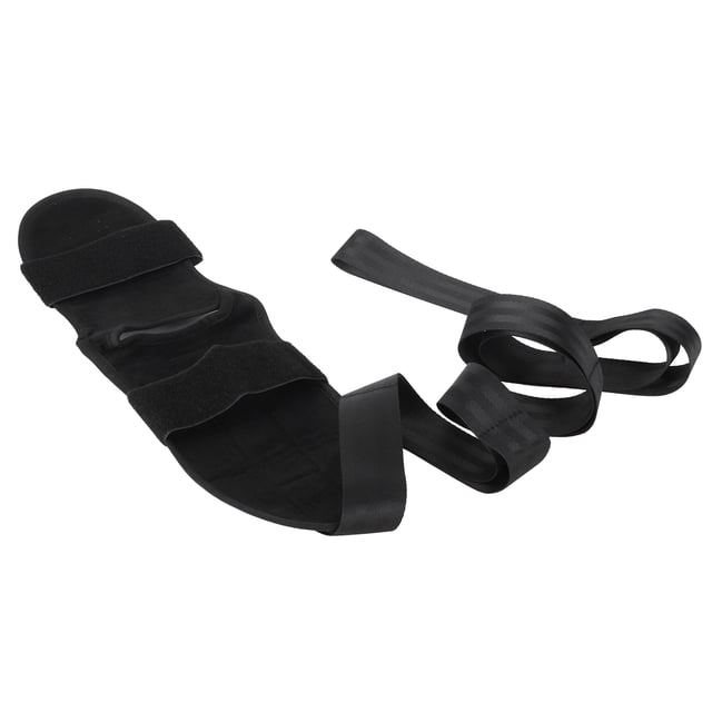 Correa para Caída del Pie Jadeshay Ayuda para Entrenamiento de Rehabilitación de Ligamentos Cinturón de Estiramiento para Yoga Color Negro Talla Única