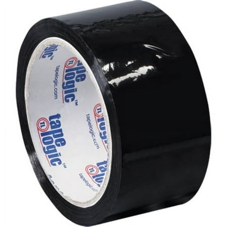 Tape Logic® Carton-Sealing Tape, 3" Core, 2" x 55 Yd., Black, Pack Of 6