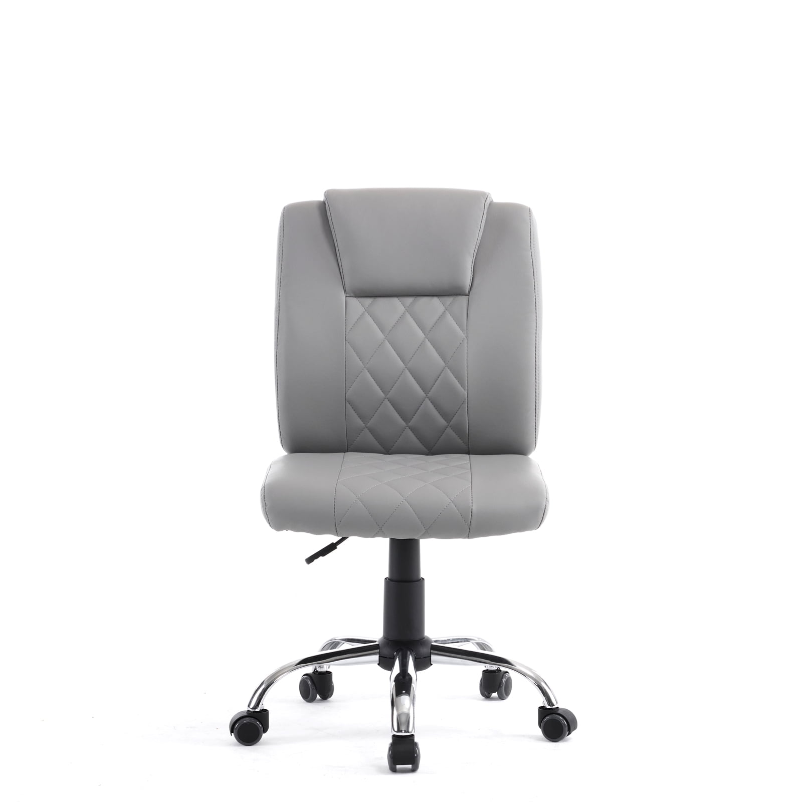 Genesis Task Stool Armless Desk Chair, 18"-22" Adjustable Height for Home Office, Bar, Manicure Technician Stool Nail Salon, Grey