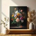 thumbnail image 6 of Vibrant Peony & Tulip Still Life Canvas Print Wall Art for Living Room Office Hallway, 6 of 8