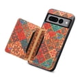 thumbnail image 6 of for Google Pixel 7 Pro Luxury Premium PU Leather + TPU Case with 3 Card Slots, Kickstand Back Case Floral Pattern Skin-Friendly Shock-resistance Cover for Google Pixel 7 Pro, Winter, 6 of 6