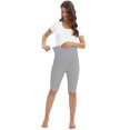 thumbnail image 3 of WBQ Women's Maternity Shorts Over Belly Pregnancy Adjustable Belt Activewear Workout Running Athletic Lounge Shorts Waffle Pajamas Shorts for Pregnant Woman with Pockets S-3XL, 3 of 7