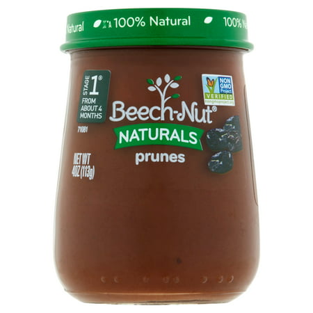 (10 Pack) Beech-Nut Naturals Prunes Baby Food Stage 1 From About 4 Months, 4