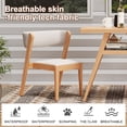 thumbnail image 6 of Solid Wood 3-Piece Bistro Dining Table Set, Bistro Stacking Table and Chairs Set of 2 with Padded Seat, Dinette for Kitchen, Dining Room, Patio, Tavern, Balcony (Natural), 6 of 10