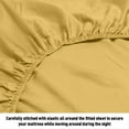 thumbnail image 2 of HLONK Fresh Linen 1200 Thread Count California King Size Deep Pocket Solid Cotton Sheet Set (California King, 2 of 3