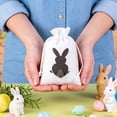 thumbnail image 6 of DefiDgd Easter Linen Bunny Goodie Bags with Drawstring,Reusable Easter Party Favors Bags for Candy Gift Treat Storage Holiday Celebrations(Brown), 6 of 6