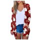 thumbnail image 2 of Puntoco Moda para mujer Abrigo con estampado navideño Cárdigan de manga larga con bolsillo Blusa informal suelta tops Liquidación Puntoco Puntoco-2196, 2 of 6