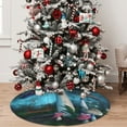 thumbnail image 5 of Lsque Fantasy Mushrooms Print Christmas Tree Skirt, Tree Skirt with Ties or Velcro, Perfect for Holiday Decorations, Halloween, and New Year-30", 5 of 7