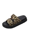 thumbnail image 2 of Womens Flat Sandals Cork Footbed Slides 2 Straps Adjustable Buckle Slip On Summer with Comfort Shoes, 2 of 6