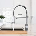 thumbnail image 4 of SkyGenius Single Handle Pull Down Spring Sprayer Kitchen Faucet in Brushed Nickel, 4 of 8
