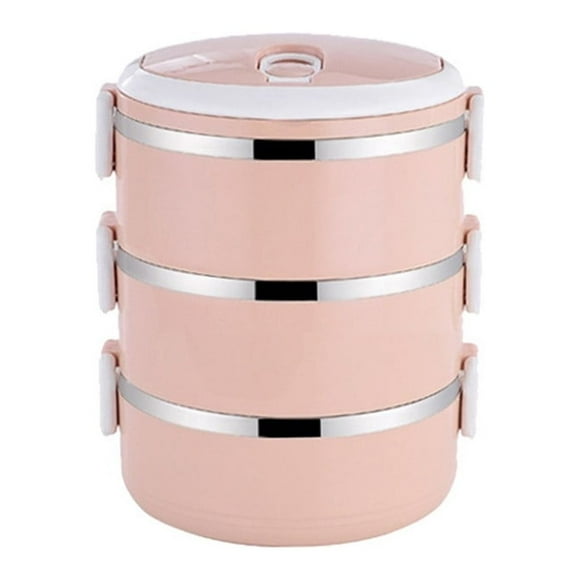 Czzoypi Lunch Box Containers (Pink), Bento Box for Kids Stainless Steel Insulated Lunch Box Stacking Food Containers
