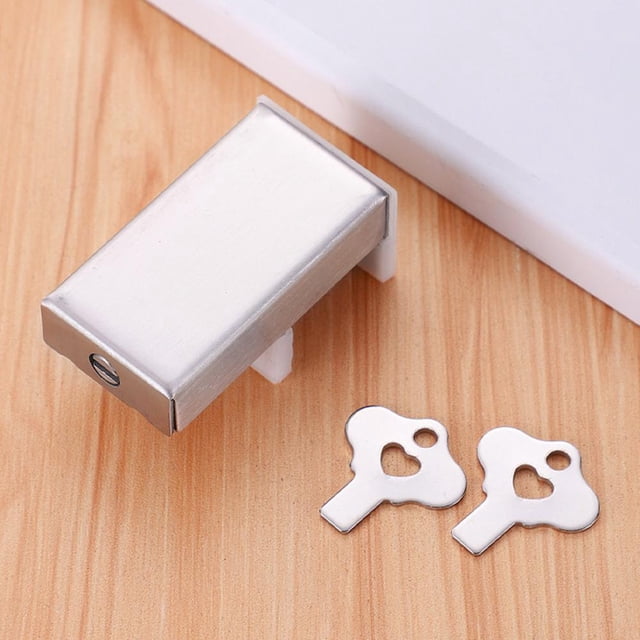 Feltree Stainless Steel Window Lock Non Perforated Door and Window Lock Sliding Door Lock Child Protection Lock Device -theft Limiter