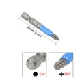 thumbnail image 2 of Uxcell Screwdriver Bit Non-Slip Screwdriver Bit Sandblasting S2 Steel PH2 Bit Hex 1/4-Inch Shank 10pcs, 2 of 5