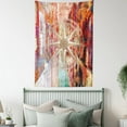 thumbnail image 4 of Marine Life Tapestry, European Venice City Blurry Abstract Backdrop with Navy Sea Compass Art Print, Wall Hanging for Bedroom Living Room Dorm Decor, 40W X 60L Inches, Multicolor, by Ambesonne, 4 of 5