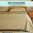 thumbnail image 4 of SONORO KATE RV Bed Sheets Set, 1800 Series Microfiber Deep Pocket 4 Pieces Luxury Soft Sheet Set, Short Queen, Taupe, 4 of 7