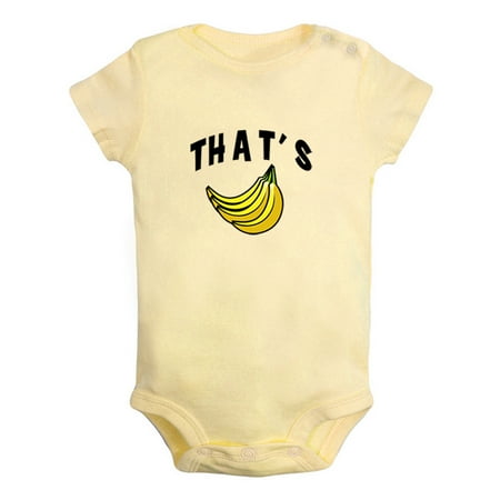 

That s Bananas Funny Rompers For Babies Newborn Baby Unisex Bodysuits Infant Jumpsuits Toddler 0-12 Months Kids One-Piece Oufits (Yellow 0-6 Months)