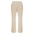 thumbnail image 2 of Ladies' Solid Cotton And Linen Temperament Slim Casual Trousers, 2 of 4