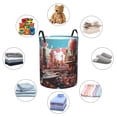 thumbnail image 4 of Balery fairy-tale-world-with-delicious-candy Cesta de ropa redonda con asas, impermeable, independiente, para ropa, juguetes, dormitorio y familia-Small, 4 of 6