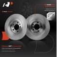 thumbnail image 3 of A-Premium 11.02 inch (279.7mm) Front Vented Disc Brake Rotors Compatible with Select Volkswagen Models - Jetta/Golf 1999-2006, Jetta City 2007-2009, Golf City 2007-2010, Beetle, 3 of 8