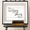 Please Leave Your Worries And Shoes At The Door 11x14 Unframed Typography Art Print Great Gift For Entryway Front Door Sign