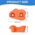 thumbnail image 2 of Rock Climbing Holds, 10 Pcs Small Climbing Rock Wall Grips with Double Hole for Playground Accessory, Orange Red-D, 2 of 7