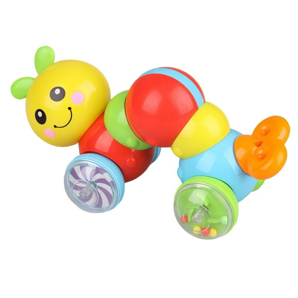 Press And Go Inchworm Toy Juguete Educativo De Oruga Rotación De 360 Grados Juguete De Rastreo Interactivo Con Cuentas De Colores Para Niños Regalo Para El Hogar seitruly FN002674-00