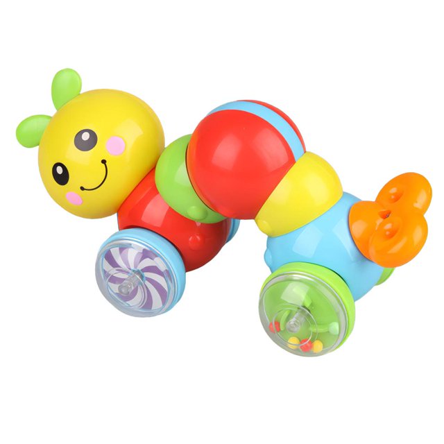 Press And Go Inchworm Toy Juguete Educativo De Oruga Rotación De 360 Grados Juguete De Rastreo Interactivo Con Cuentas De Colores Para Niños Regalo Para El Hogar sonducket FN002674-00