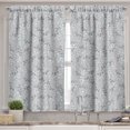 thumbnail image 2 of Ambesonne Floral Valance & Curtain, Curly Pastel Flower Twigs, 55"x45", Pale Seafoam Rose and White, 2 of 7