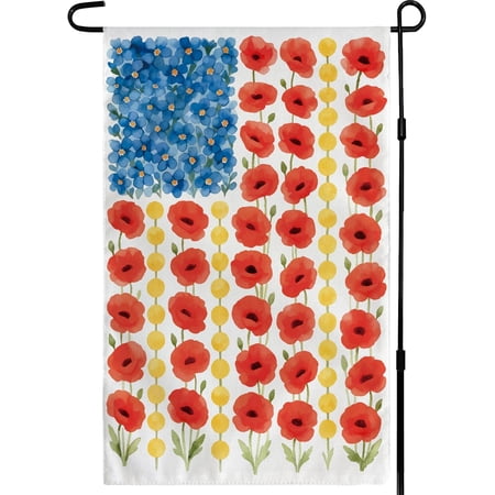 Memorial Day Decorations - Spring Garden Flag for Easter Summer | 12x18 Inch Double Sided Patriotic American Flag for Outdoor Outside Yard 250 America Anniversary USA Celebration 4th of July Decor