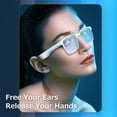 thumbnail image 2 of yeacher X13 Bluetooth 5.0 Wireless Earbuds with UV-Protective Glasses, Built-in Speaker, Wide Compatibility, 15-20m Range, 1-2H Charge, 80mAh Battery, Black/White/Red Options, 2 of 7