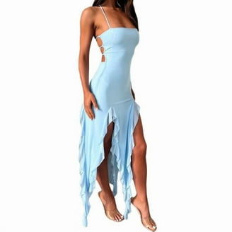 YCNYCHCHY Elegant Satin Slip Dress, Backless Bodycon Split, Long Bridesmaid  Party Dress - Walmart.com