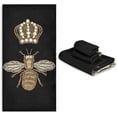 thumbnail image 7 of Coolnut 3 Piece Bath Towel Set, Soft Highly Absorbent Bathroom Towels Gold Bee and Crown Towels Fashion Print Quality Towels (Set of 3, 1 Bath Towel, 1 Hand Towel & 1 Washcloth) Washcloth Gift, 7 of 7