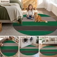thumbnail image 5 of Green Brown Wood Grain Round Area Rug 5Ft Washable Circle Rugs for Living Room Bedroom, Farmhouse Country Vintage Geometric Non-Slip Carpet Floor Mats Indoor Outdoor Carpet Runner Home Decor, 5 of 8