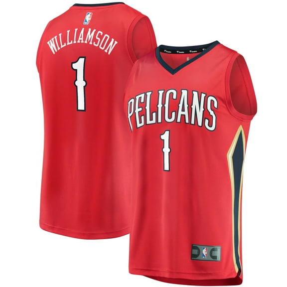 Men's Fanatics Zion Williamson Red New Orleans Pelicans Replica Fast Break Jersey - Statement Edition