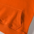thumbnail image 2 of Elvqul Girls Sweatshirts Pullover Oversize Sweatshirts with Pocket Orange 10-12 Comfy Loose Hoodies for Kids Solid Color, 2 of 9