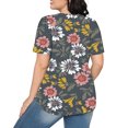 thumbnail image 4 of Fiudx Ofertas Flash Artículos En Oferta Top Estampado con Cuello Redondo y Manga Corta Informal para Mujer a La Moda, 4 of 6